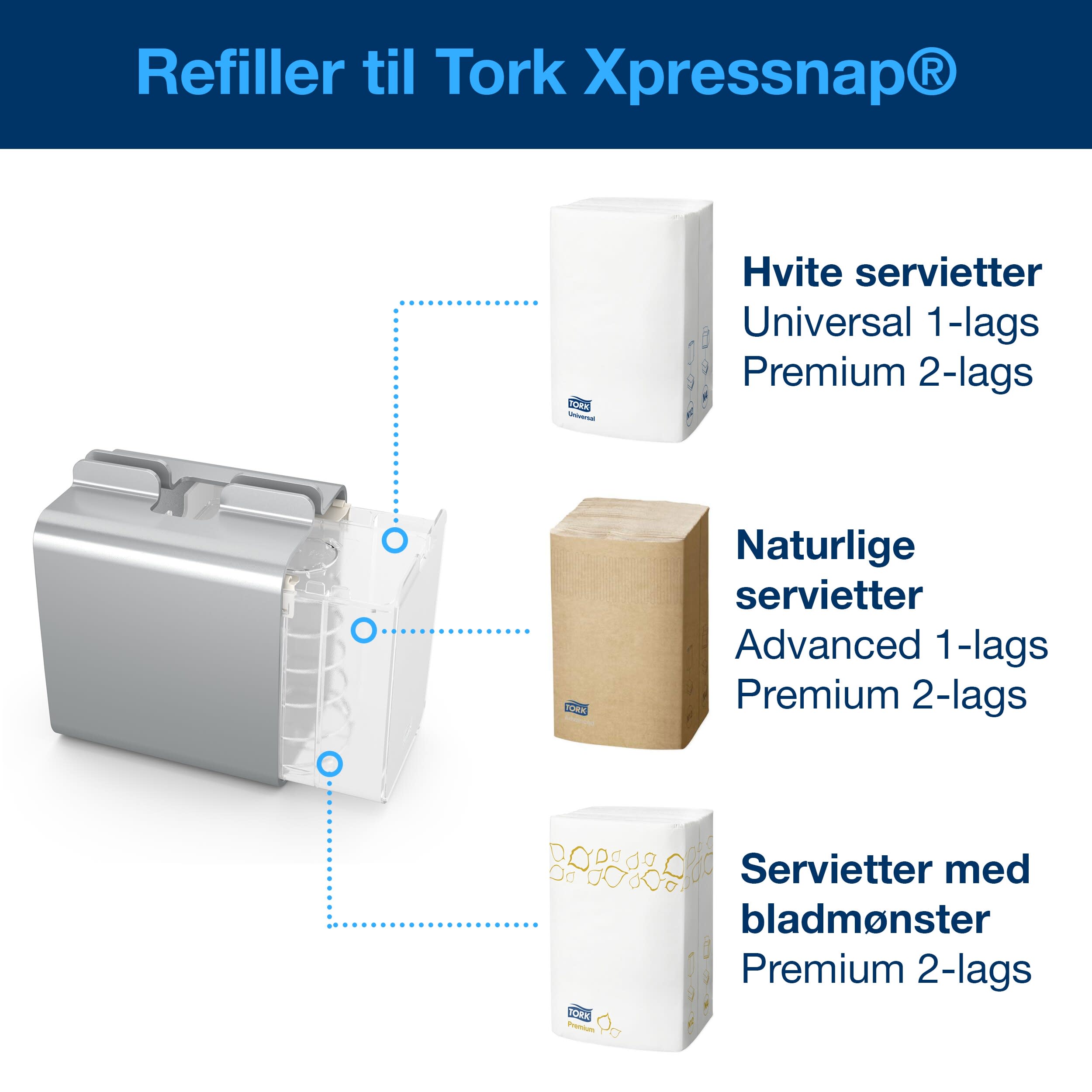 Serviettdisp Tork Xpressnap Aluminiun N4