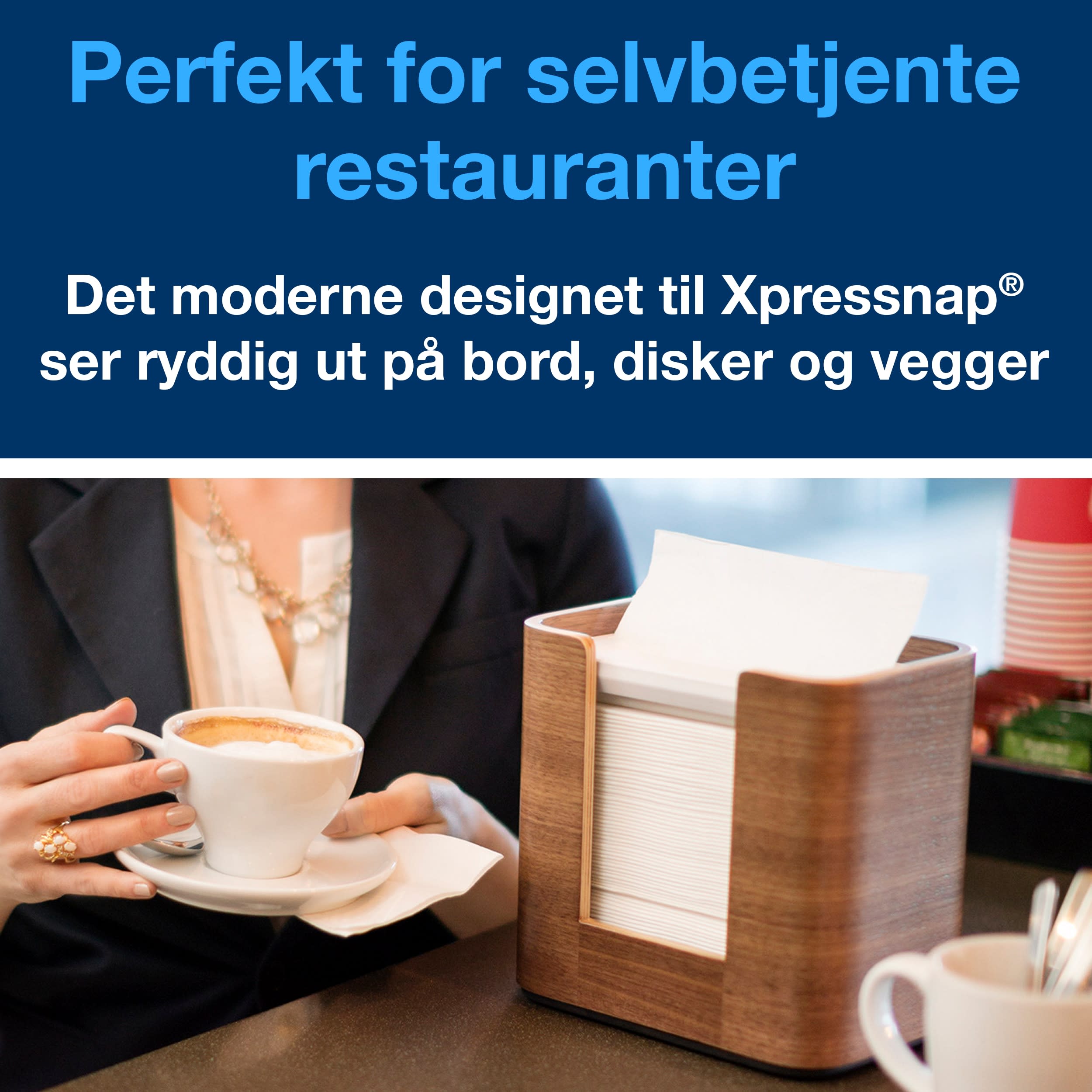 Serviettdisp Tork Xpressnap Valnøtt N4
