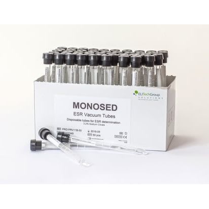 Senkningsrør Microsed avleser 1,28 ml i eske med 50 stk, for analysering av senkning.