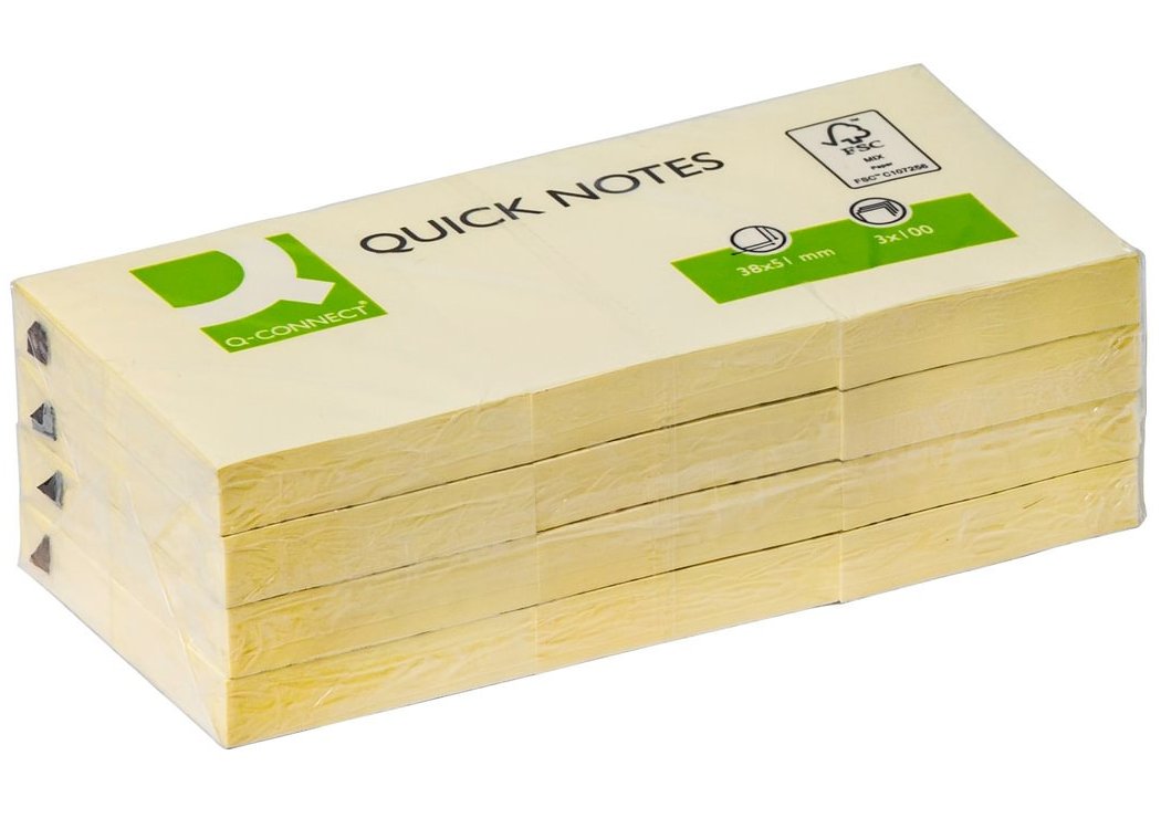 Notatblokk 38x51mm gul