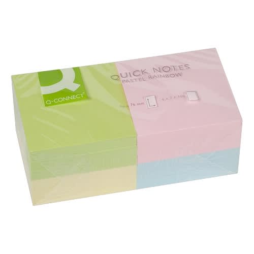 Notatblokk 76x76mm Pastell ass.