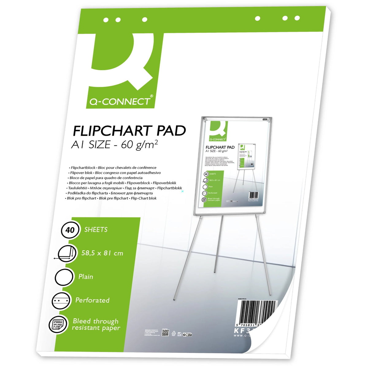 Flippoverblokk Q-Connect 58x81cm 60g/40a