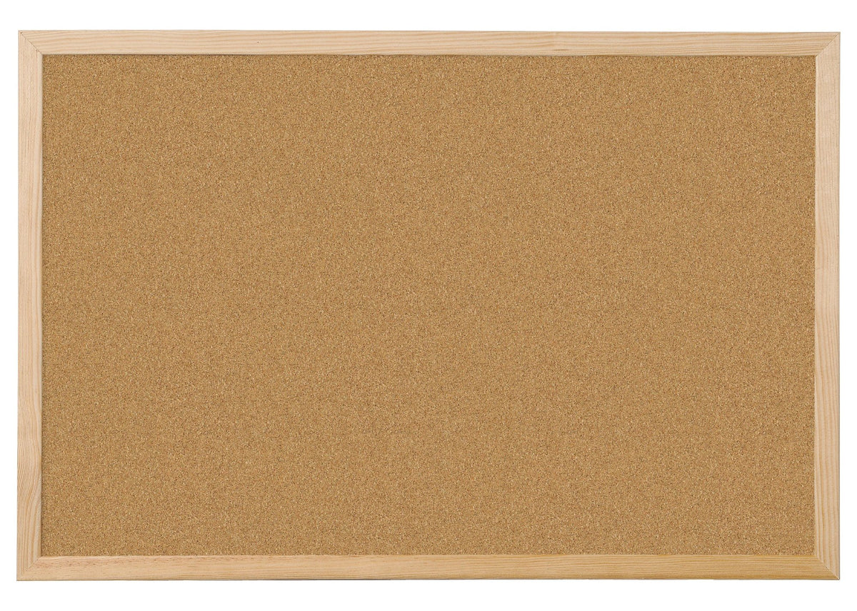 Korktavle Q-Connect 90x60cm treramme