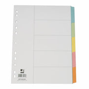 Skillekort A4 farget kartong 5-delt