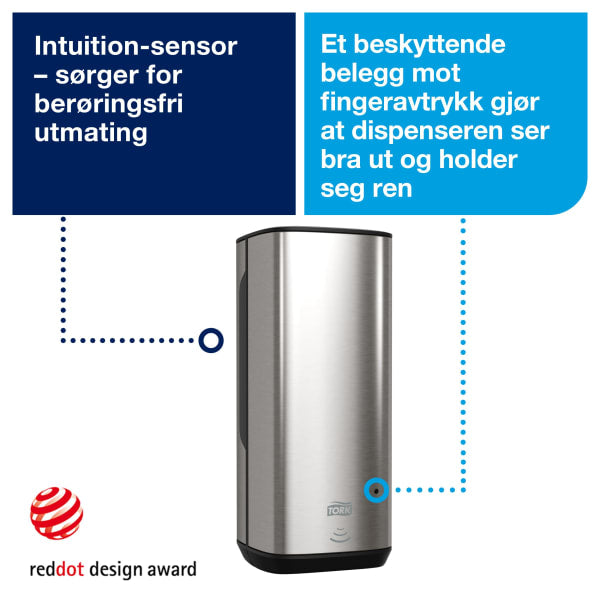 Skumsåpedispenser sensor Tork S4 stål