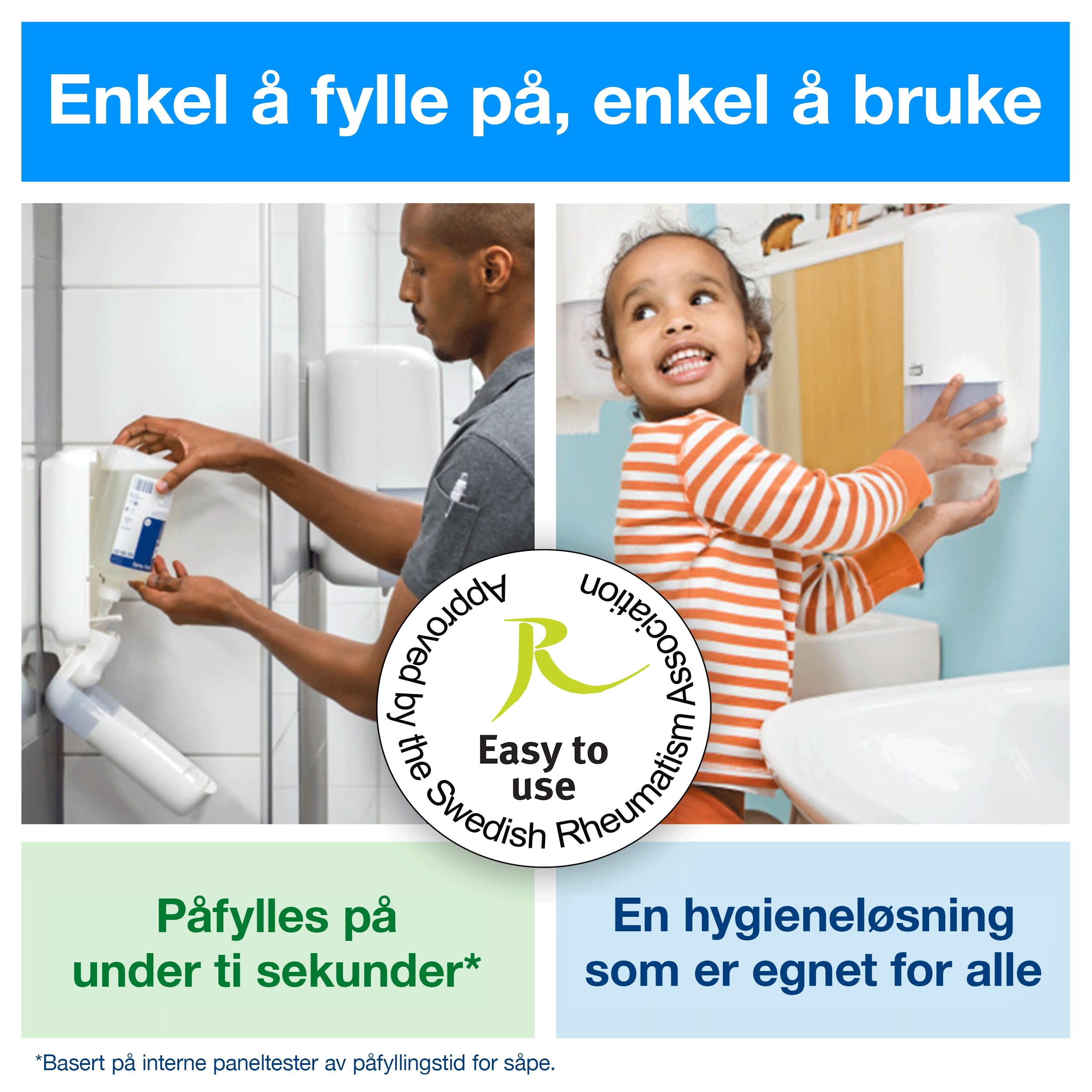 Skumsåpedispenser sensor Tork S4 stål