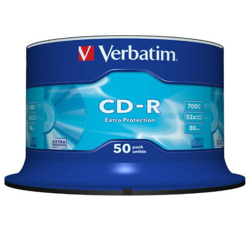 CD-R Verbatim 700MB 52x spindel 50pk