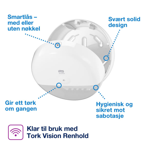 Disp Toa Tork T8 SmartOne hvit