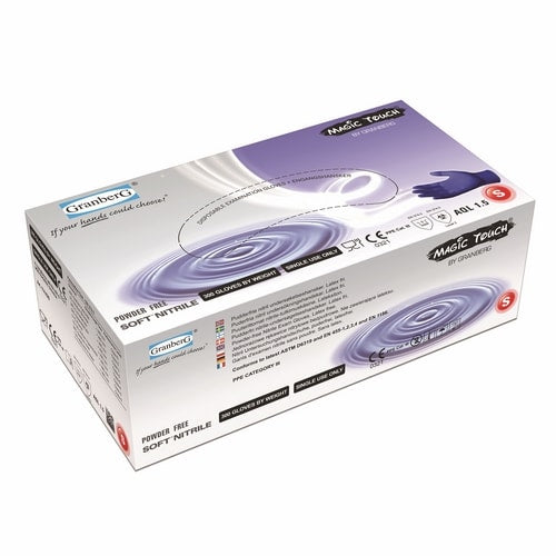 Hanske Nitril Granberg PF blå M 300 stk