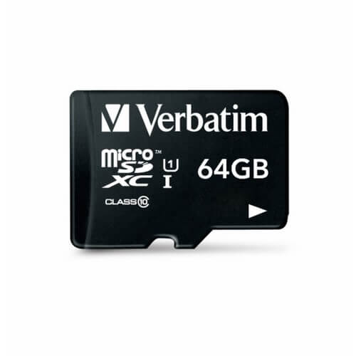 Minnekort Micro SDHC 64GB m/adapter