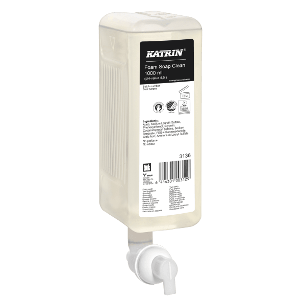 Håndsåpe Katrin skum uparfymert 1L
