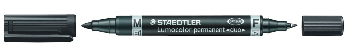 Merkepenn Lumocolor duo perm. sort