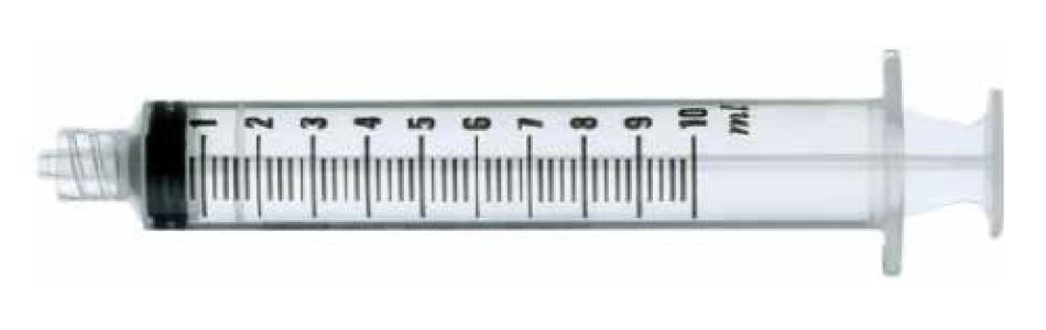 Sprøyte 10ml luer lok sentrert