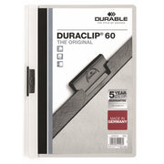 Klemmemappe A4 Duraclip 60 hvit