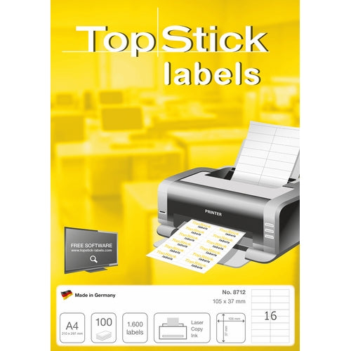 Etikett TOPSTICK 105x37mm (100)