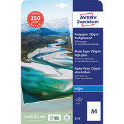 A4 Avery Fotopapir Glossy Inkjet 250g