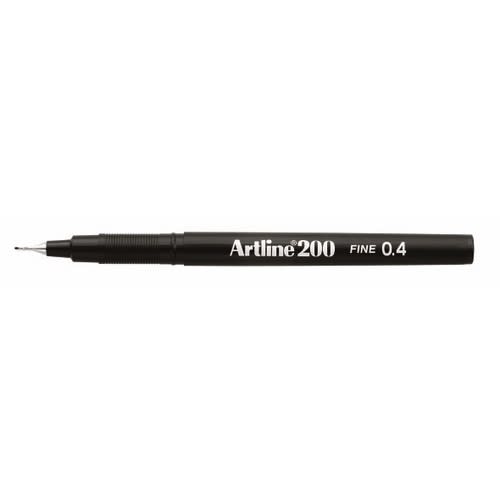 Fiberpenn Artline 200 Fine 0.4mm sort