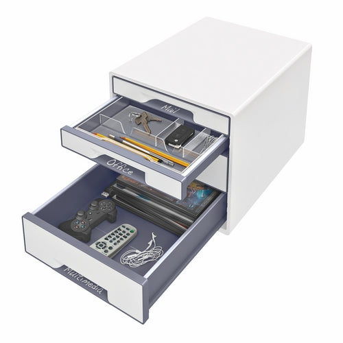 Skuffkube Leitz WOW Dual C. 4-S hvit