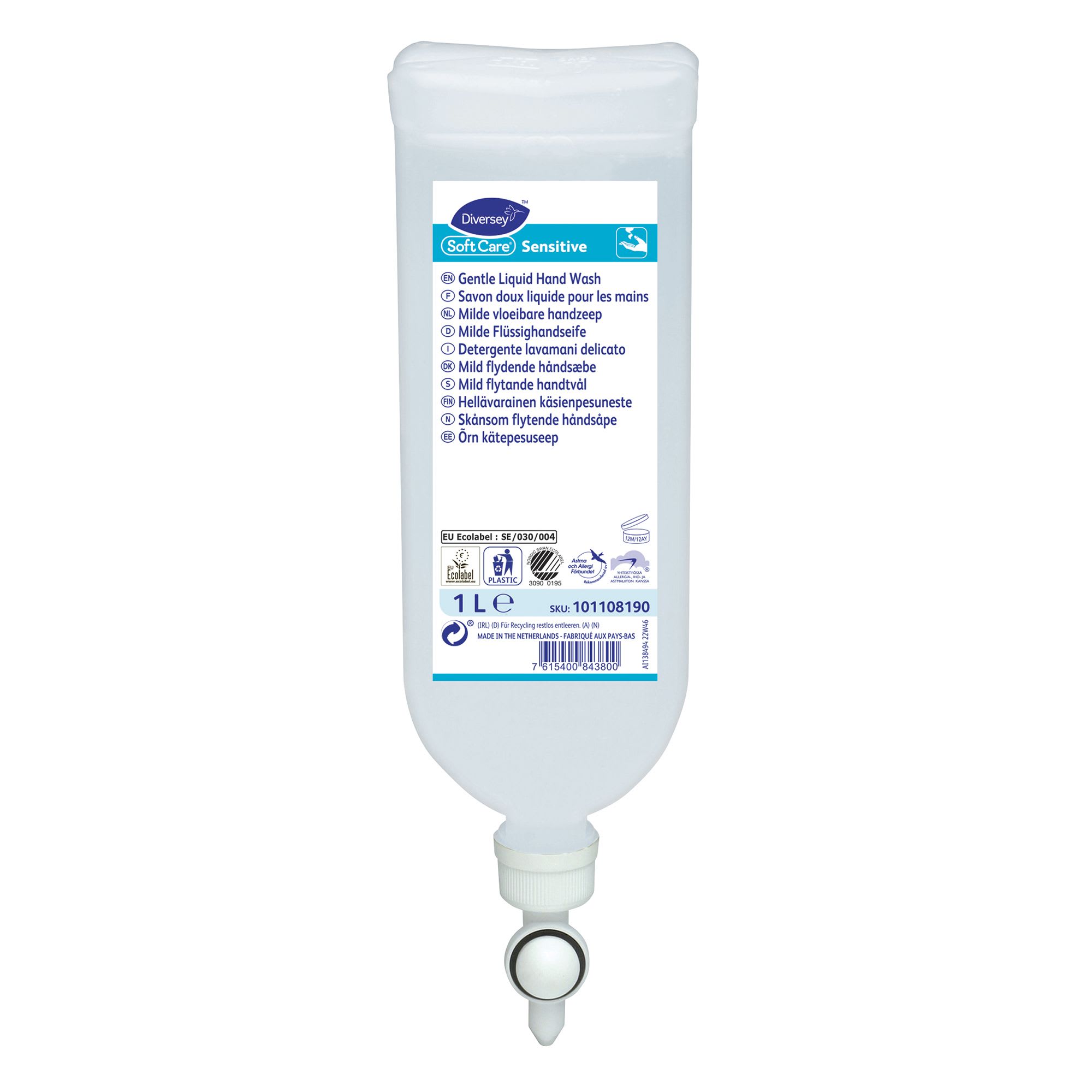 Håndsåpe Soft Care Sensitive H2 1l