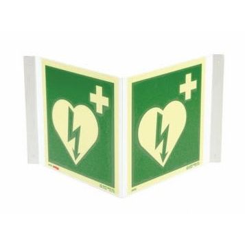 Skilt Hjertestarter plog