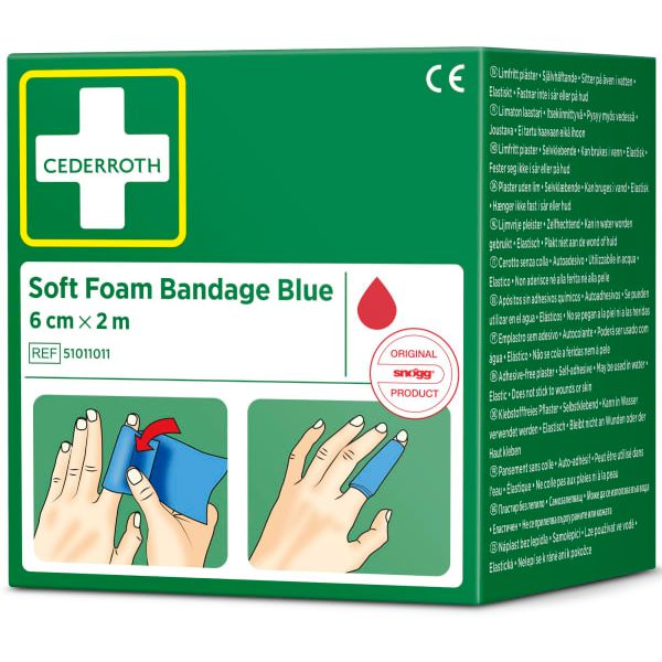 Plaster Soft Foam blå 6cmx2m