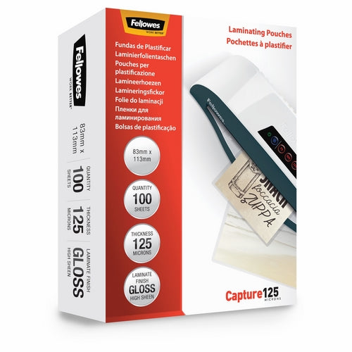 Lamineringslomme 83x113mm gloss 125mic