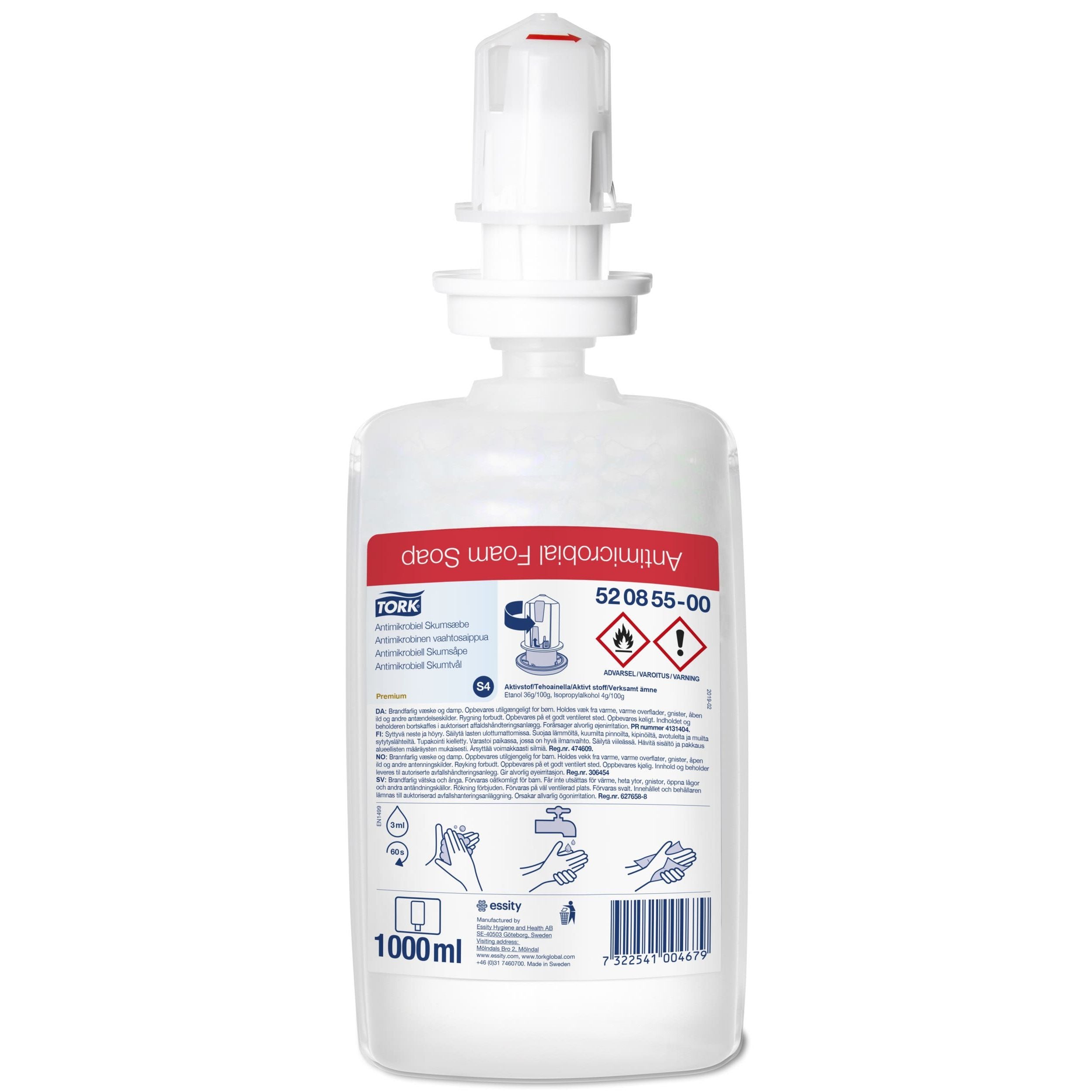 Skumsåpe Tork S4 Antimicrobiell 1L