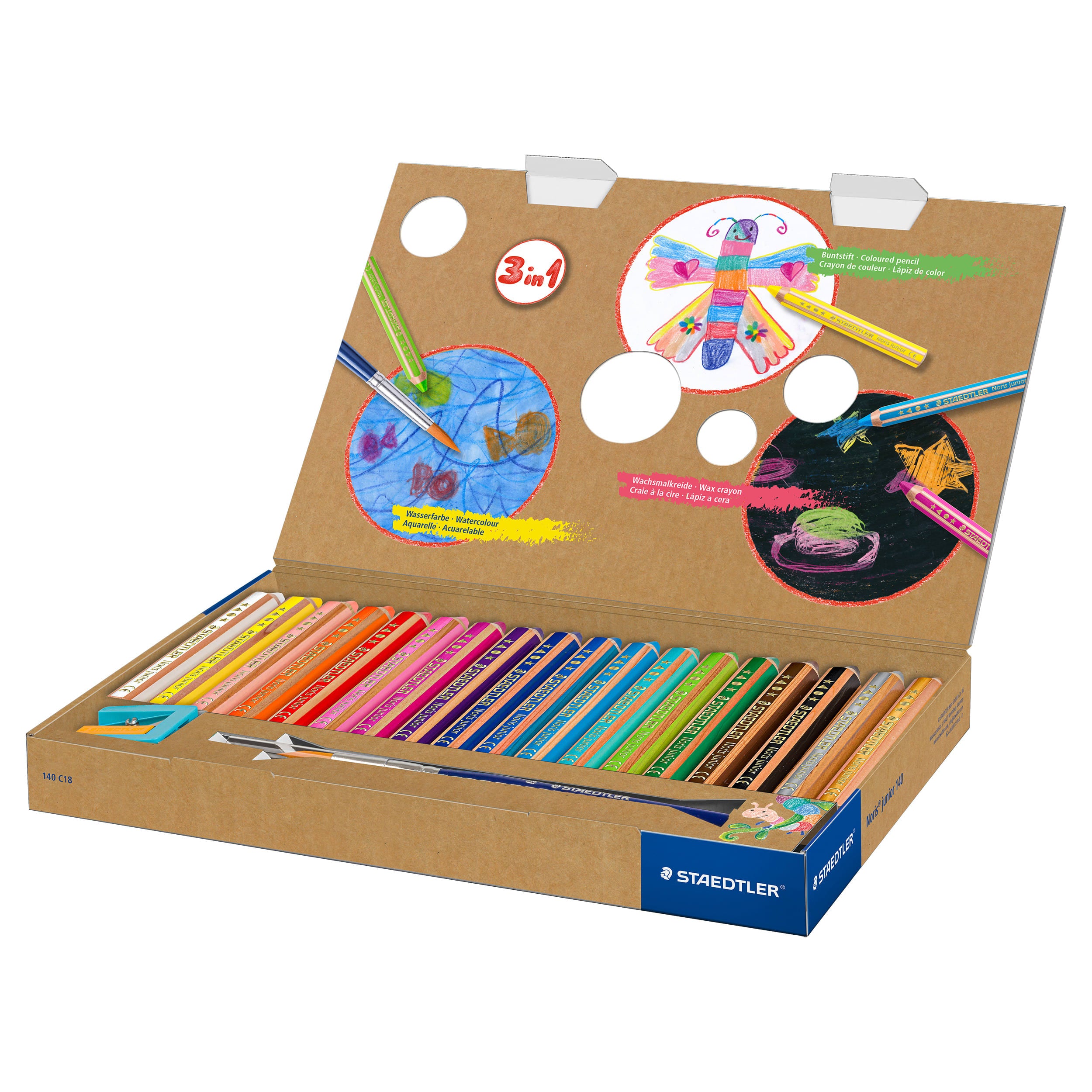Fargeblyant Staedtler Noris Junior 18frg