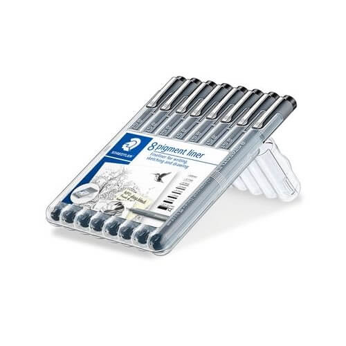 Fiberpenn Staedtler Pigmentliner 8 frg