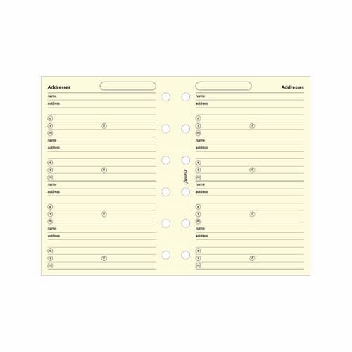 Filofax Pocket kontaktopplysninger