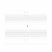 Filofax Personal notatark linjert hvit