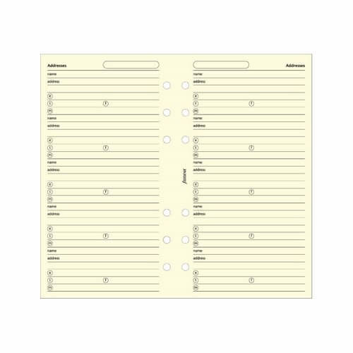 Filofax Personal kontaktopplysninger