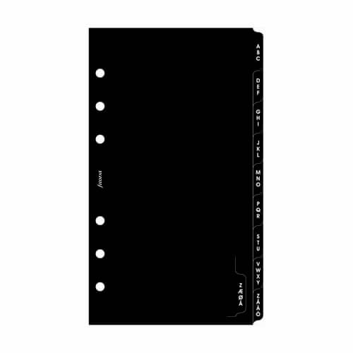 Filofax Personal index A-Å plast
