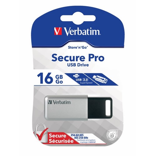 USB 3.0 minne Verbatim Secure Data 16GB