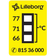 Temperaturstrips sluttskylletemperatur