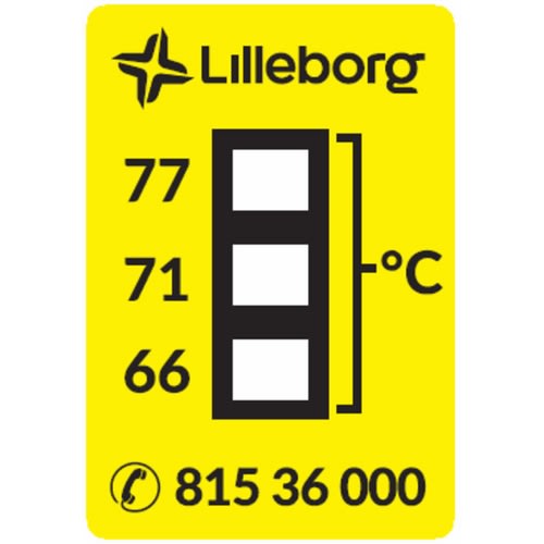 Temperaturstrips sluttskylletemperatur