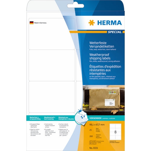 Etikett HERMA utendørs 99,1x67,7mm (25)