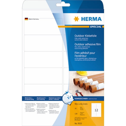 Etikett HERMA utendørs 99,1x42,3mm (10)