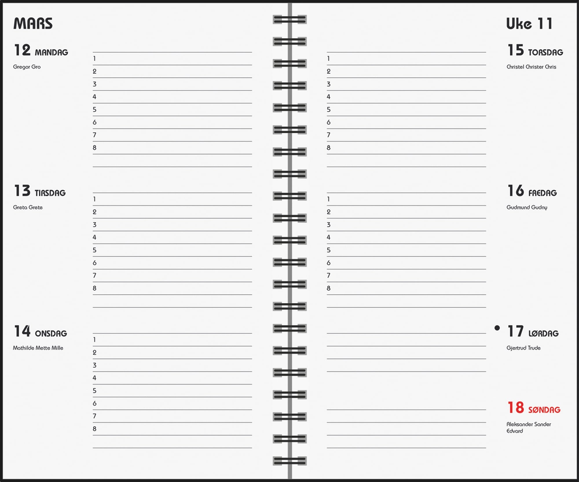 Kalender Lærer 2025/2026