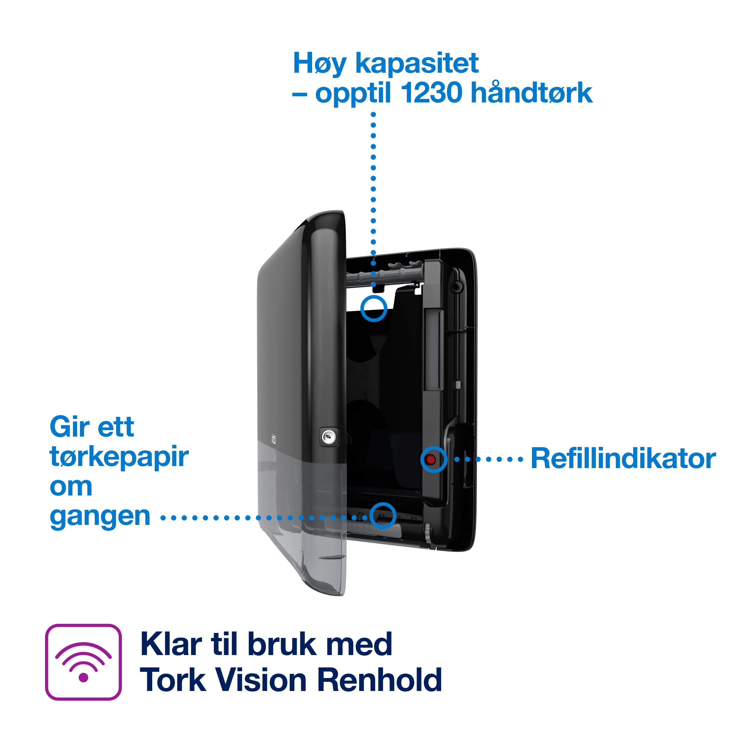 Dispenser Tork H5 PeakServe mini sort