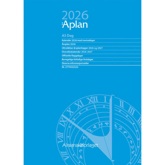 Aplan A5 Dag årssett 2026