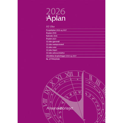 Aplan A5 Uke årssett 2026