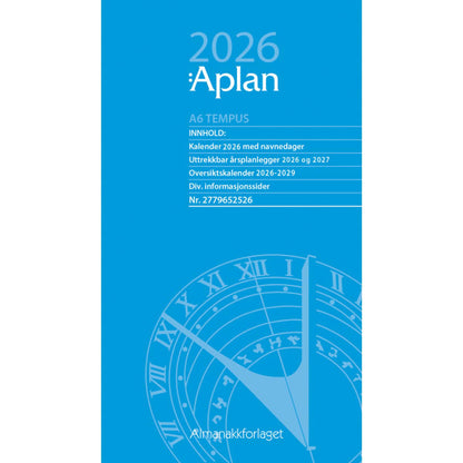 Aplan A6 Dag Tempus år 2026