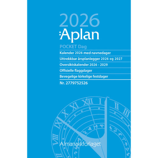 Aplan Pocket Dag årssett 2026