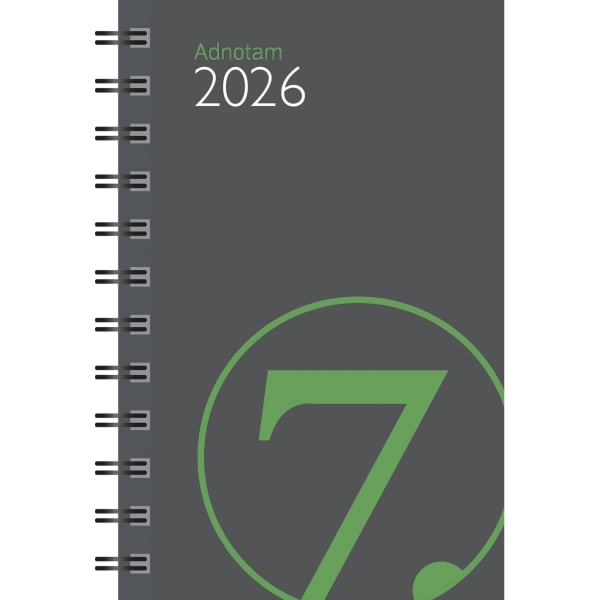 Adnotam spiral kart. grå 2026