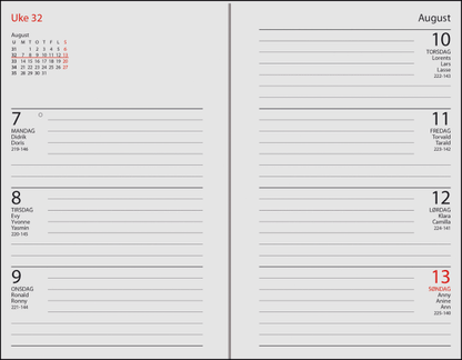 Adnotam spiral kart. grå 2026