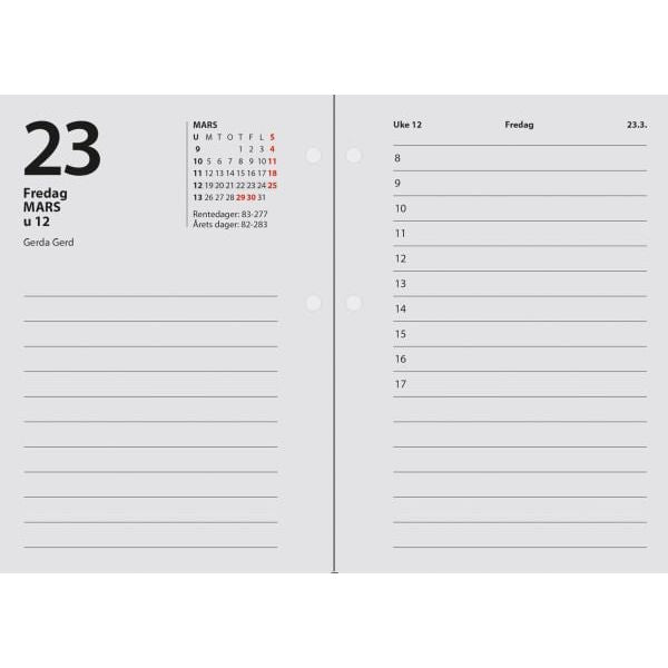 Bordkalender bokmål 2026