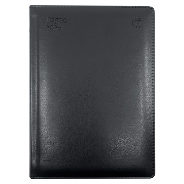 Dagbok A5 im.skinn sort 2026