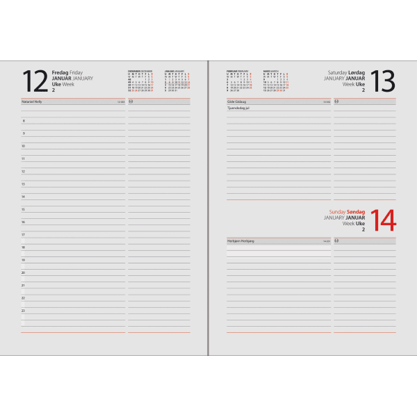 Dagbok A5 im.skinn trend 2026