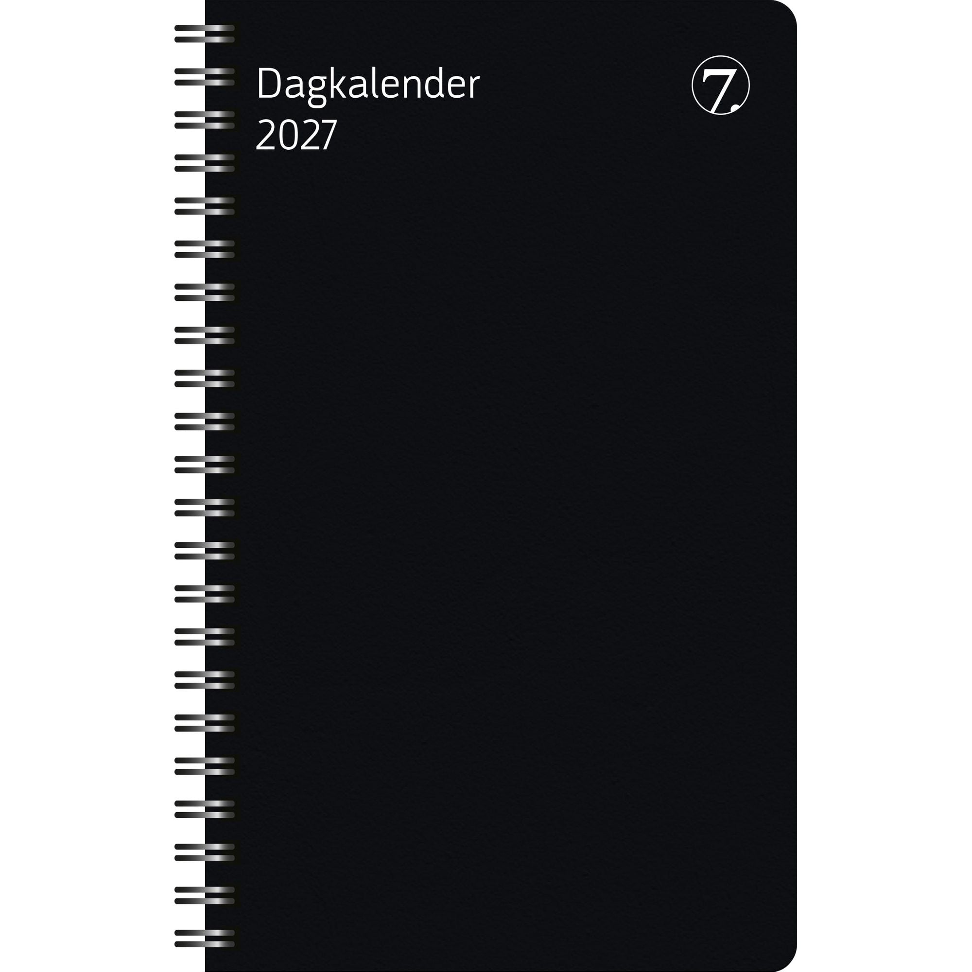 Dagkalender spiral sort 2026